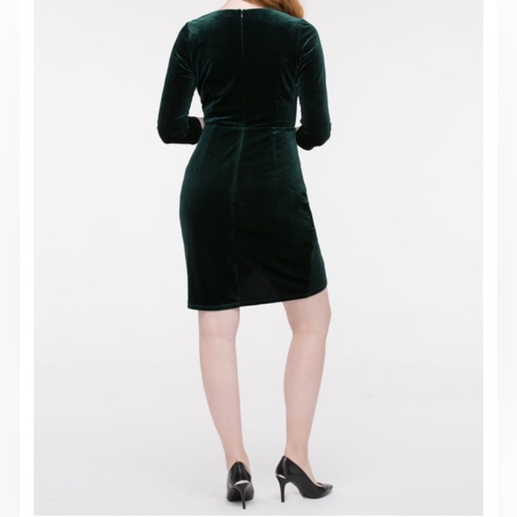 Ricki’s Deep Green Faux Wrap Dress - Picture 2 of 11